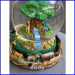 Disney Animal Kingdom Tree of Life Musical Snow Globe Circle of Life Safari Rare