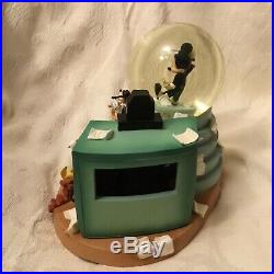 Disney Auction Mickey Mouse Symphony Hour Musical Figurines Blower SnowGlobe-MIB