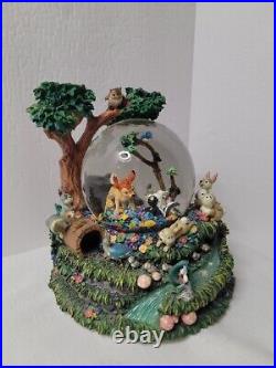 Disney BAMBI Musical Motion Snow Globe Little April Showers Works Perfect