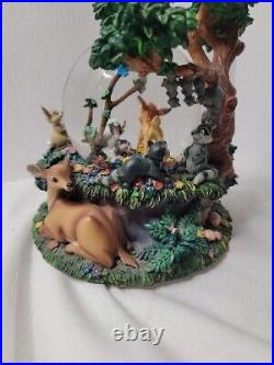 Disney BAMBI Musical Motion Snow Globe Little April Showers Works Perfect