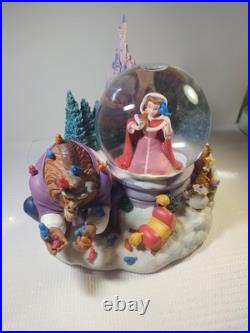 Disney BEAUTY & The BEASTWinter Bird Feeding SceneMusical Box Snow Globe Disney BEAUTY & The BEASTWinter Bird Feeding SceneMusical Box Snow Globe