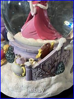 Disney BEAUTY & The BEASTWinter Bird Feeding SceneMusical Box Snow Globe