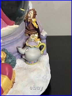 Disney BEAUTY & The BEASTWinter Bird Feeding SceneMusical Box Snow Globe