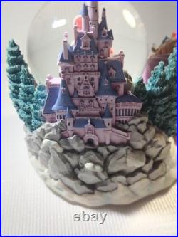 Disney BEAUTY & The BEASTWinter Bird Feeding SceneMusical Box Snow Globe