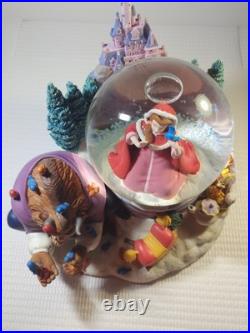 Disney BEAUTY & The BEASTWinter Bird Feeding SceneMusical Box Snow Globe