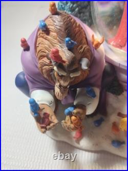 Disney BEAUTY & The BEASTWinter Bird Feeding SceneMusical Box Snow Globe