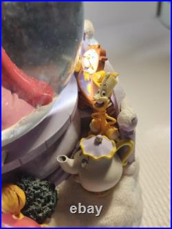 Disney BEAUTY & The BEASTWinter Bird Feeding SceneMusical Box Snow Globe