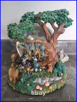 Disney Bambi'Little April Shower' Musical Motion Snow Globe Rare Tested & Works