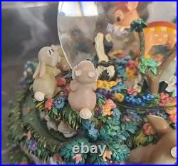 Disney Bambi'Little April Shower' Musical Motion Snow Globe Rare Tested & Works