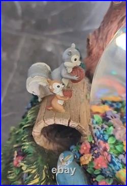 Disney Bambi'Little April Shower' Musical Motion Snow Globe Rare Tested & Works
