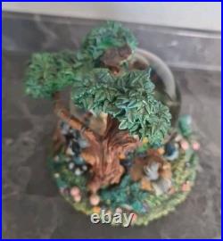 Disney Bambi'Little April Shower' Musical Motion Snow Globe Rare Tested & Works
