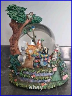 Disney Bambi'Little April Shower' Musical Motion Snow Globe Rare Tested & Works