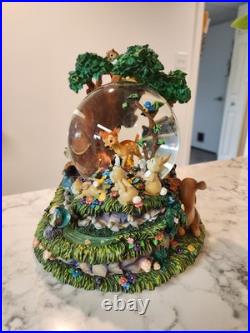 Disney Bambi Snow 8 Globe Musical Motion Little April Shower Working