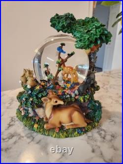 Disney Bambi Snow 8 Globe Musical Motion Little April Shower Working