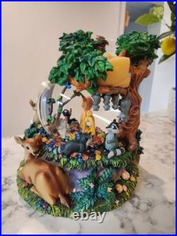 Disney Bambi Snow 8 Globe Musical Motion Little April Shower Working