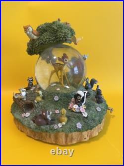 Disney Bambi Snow Globe Musical Motion Little April Shower Forest Animals Disney Bambi Snow Globe Musical Motion Little April Shower Forest Animals