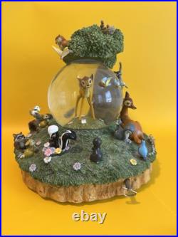 Disney Bambi Snow Globe Musical Motion Little April Shower Forest Animals Disney Bambi Snow Globe Musical Motion Little April Shower Forest Animals