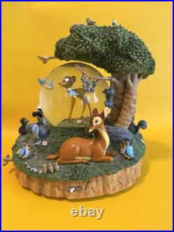 Disney Bambi Snow Globe Musical Motion Little April Shower Forest Animals Disney Bambi Snow Globe Musical Motion Little April Shower Forest Animals