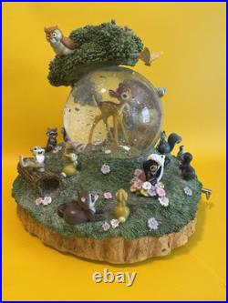 Disney Bambi Snow Globe Musical Motion Little April Shower Forest Animals Disney Bambi Snow Globe Musical Motion Little April Shower Forest Animals