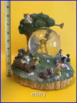 Disney Bambi Snow Globe Musical Motion Little April Shower Forest Animals Disney Bambi Snow Globe Musical Motion Little April Shower Forest Animals