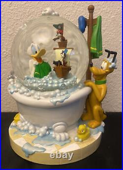 Disney Bathtub Bubbles Musical Snow Globe Donald Goofy Chip N Dales