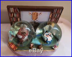 Disney Beauty And The Beast Bookend Snowglobes