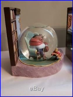 Disney Beauty And The Beast Bookend Snowglobes