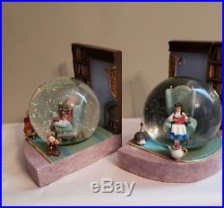 Disney Beauty And The Beast Bookend Snowglobes