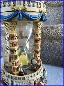 Disney Beauty And The Beast Hourglass Musical Snow Globe Mint Condition Pickup