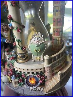 Disney Beauty And The Beast Hourglass Musical Snow Globe Mint Condition Pickup