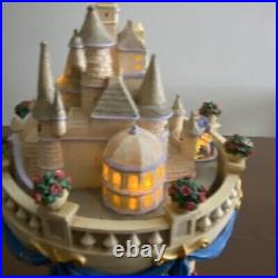 Disney Beauty And The Beast Hourglass Musical Snow Globe with Lights Flaws Works