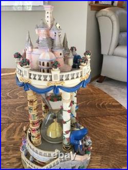 Disney Beauty And The Beast Hourglass Snow Globe Lights Working
