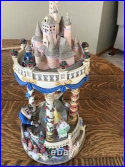 Disney Beauty And The Beast Hourglass Snow Globe Lights Working