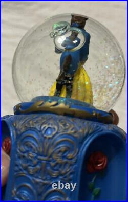 Disney Beauty And The Beast Snow Glitter Water Globe Rare