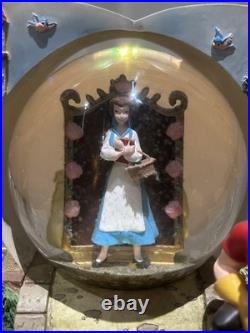 Disney Beauty & The Beast 2 Double Sided Wind-Up Musical Snow Globe Storybook Disney Beauty & The Beast 2 Double Sided Wind-Up Musical Snow Globe Storybook