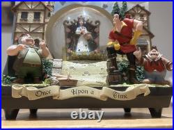 Disney Beauty & The Beast 2 Double Sided Wind-Up Musical Snow Globe Storybook