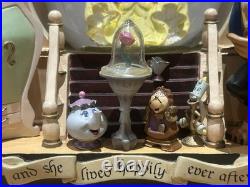 Disney Beauty & The Beast 2 Double Sided Wind-Up Musical Snow Globe Storybook