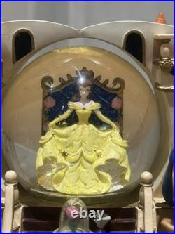 Disney Beauty & The Beast 2 Double Sided Wind-Up Musical Snow Globe Storybook