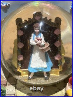 Disney Beauty & The Beast 2 Double Sided Wind-Up Musical Snow Globe Storybook