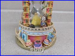 Disney Beauty & The Beast Castle Enchanted Hourglass Musical Snow Globe Works