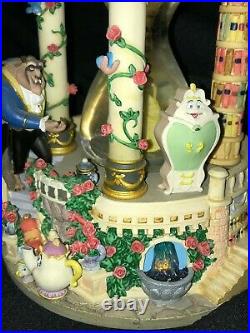 Disney Beauty & The Beast Enchanted Castle Hourglass Musical Snowglobe
