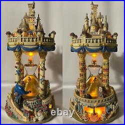 Disney Beauty & The Beast Enchanted Castle Hourglass Musical Snowglobe Read