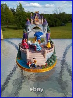 Disney Beauty & The Beast Multi-Princess Musical Dancing Castle Snow Globe