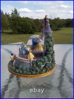 Disney Beauty & The Beast Multi-Princess Musical Dancing Castle Snow Globe
