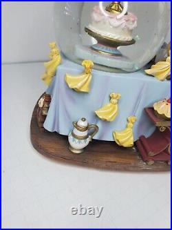 Disney Beauty & The Beast Plates Snow-Globe Bell Rare Hard to Find BROKEN READ