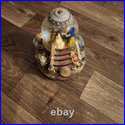 Disney Beauty and The Beast Music Snow Globe Fireplace Working Disney Beauty and The Beast Music Snow Globe Fireplace Working
