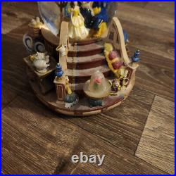 Disney Beauty and The Beast Music Snow Globe Fireplace Working Disney Beauty and The Beast Music Snow Globe Fireplace Working