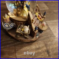 Disney Beauty and The Beast Music Snow Globe Fireplace Working Disney Beauty and The Beast Music Snow Globe Fireplace Working