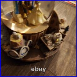 Disney Beauty and The Beast Music Snow Globe Fireplace Working Disney Beauty and The Beast Music Snow Globe Fireplace Working