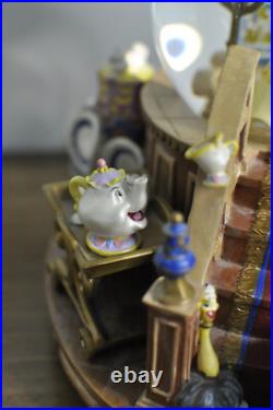 Disney Beauty and The Beast Music Snow Globe Fireplace Working Lights Mint withBox Disney Beauty and The Beast Music Snow Globe Fireplace Working Lights Mint withBox
